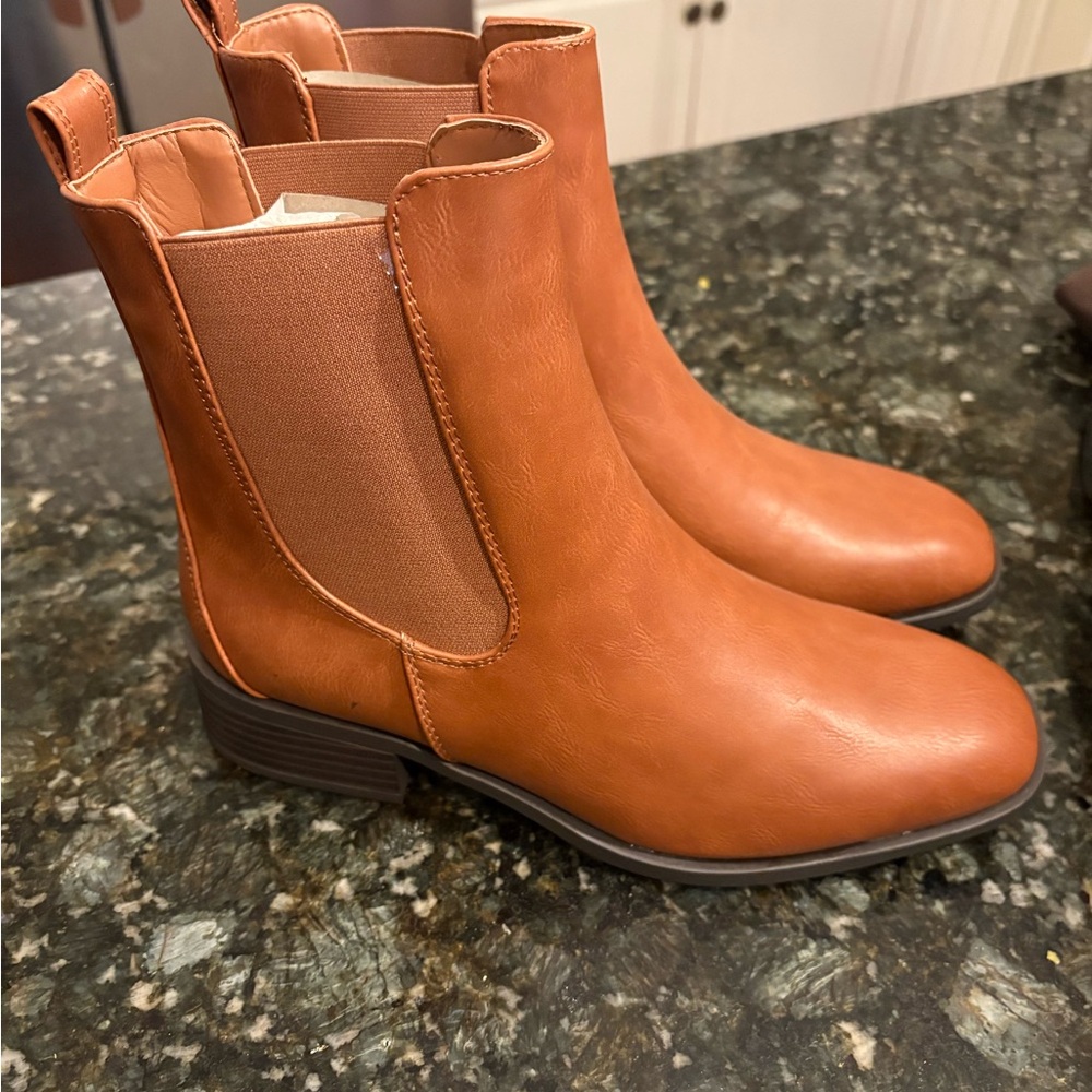 JustFab Brown Ankle Booties